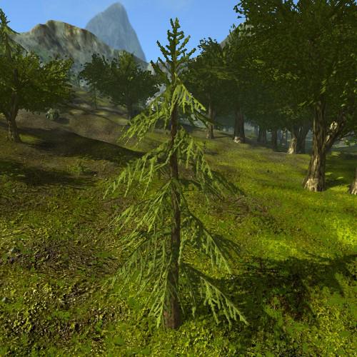 Conifer like tree, low poly preview image